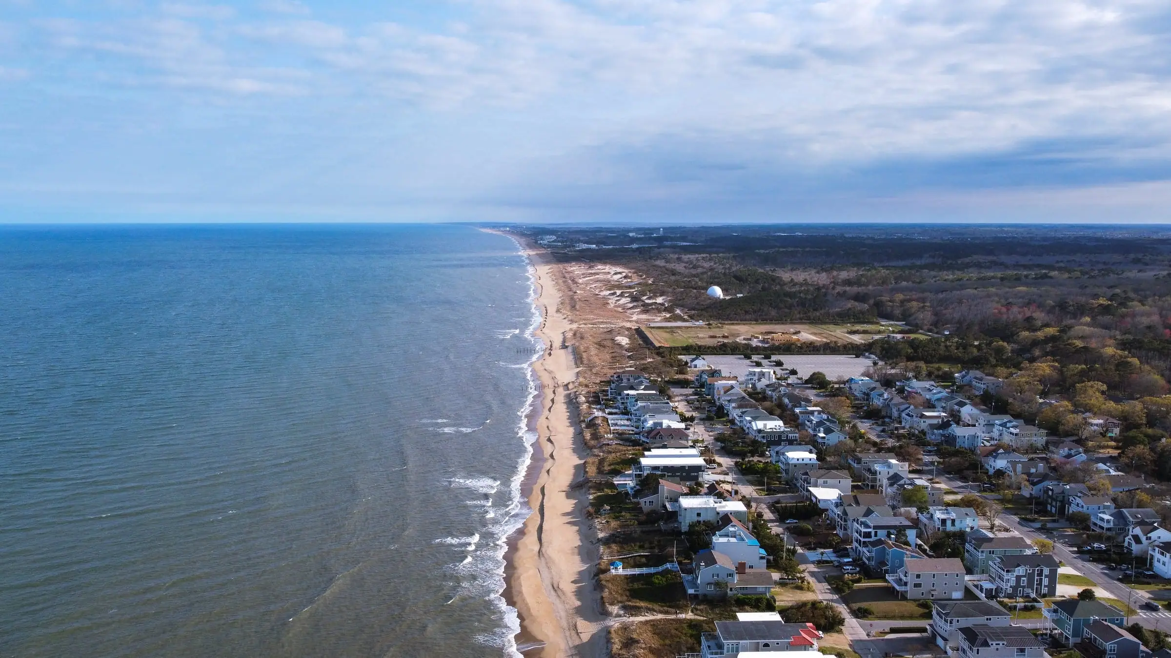 The Virginia Beach shoreline